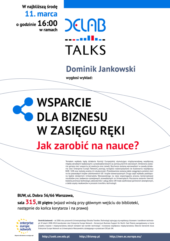 DELab TALKS: Dominik Jankowski „Wsparcie dla biznesu w zasięgu ręki”