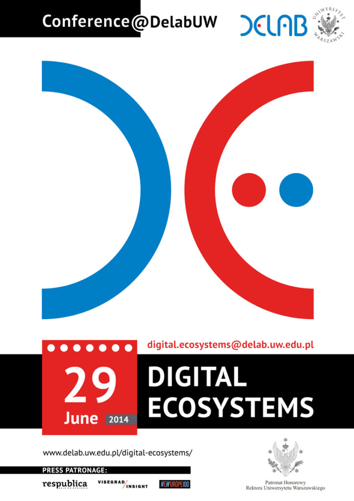 Plakat ogłaszający konfrerencję Digital Ecosystems